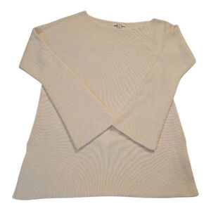 Ella Moss Women's Cream Knit Crew Neck Sweater Small
